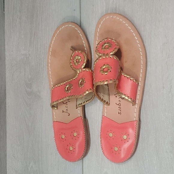 Jack Roger's Womens Hobo Boho Sandals T strap Sandals Flats shoes sz 7M - Picture 2 of 15